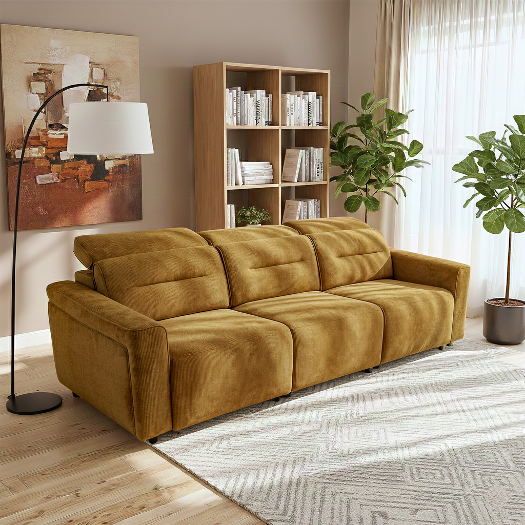 Evanston Fabric Power Slider Sofa