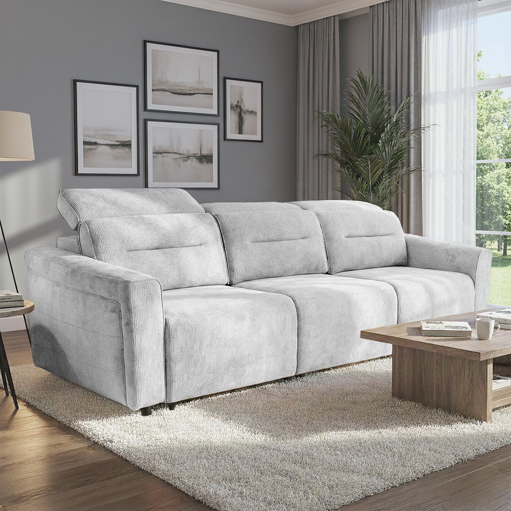 Evanston Fabric Power Slider Sofa