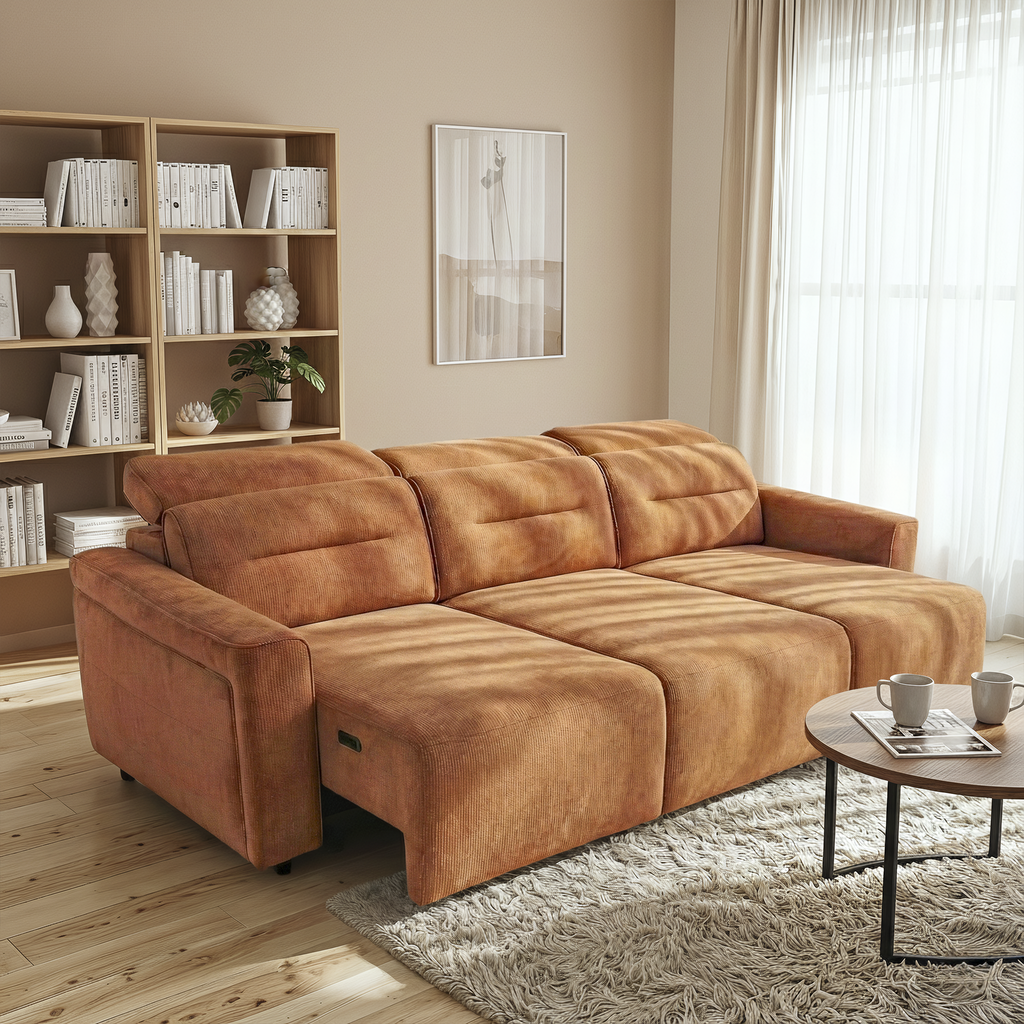 Evanston Fabric Power Slider Sofa
