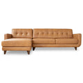 Baxter Tan Leather Sectional Sofa