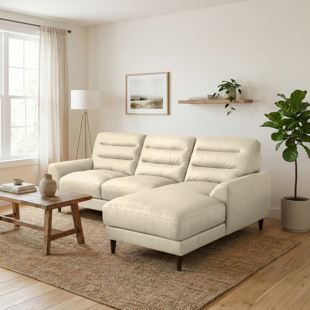 Claremont Top-Grain Leather Right Sectional Sofa