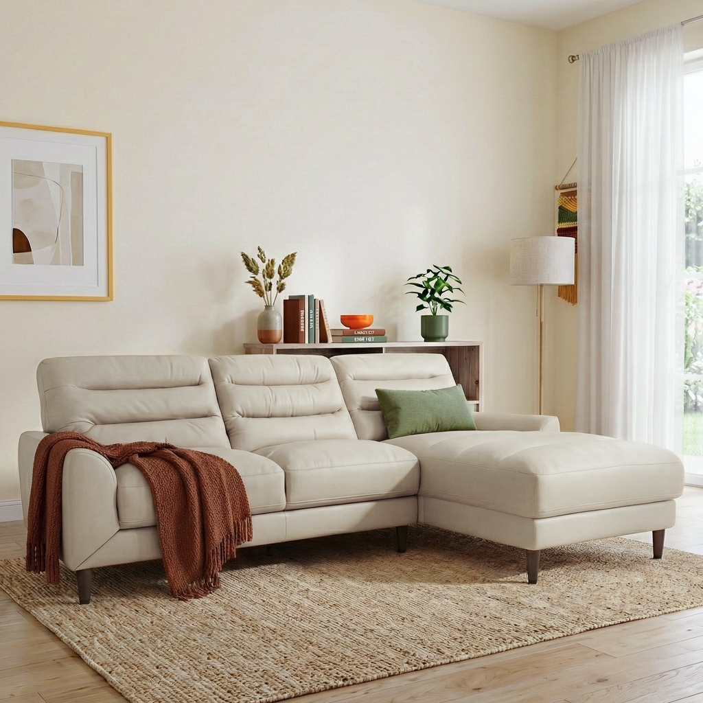 Claremont Top-Grain Leather Right Sectional Sofa
