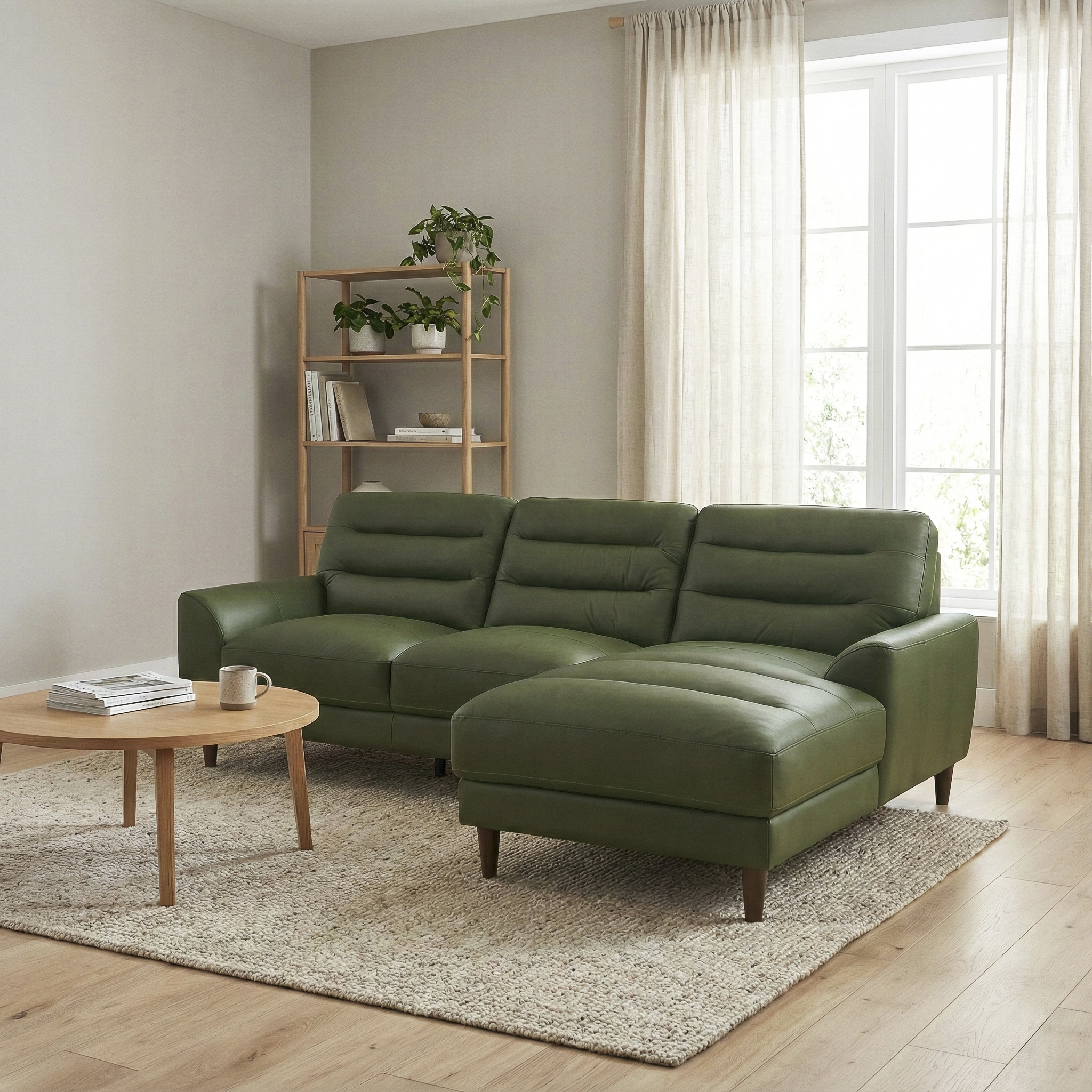 Claremont Top-Grain Leather Right Sectional Sofa