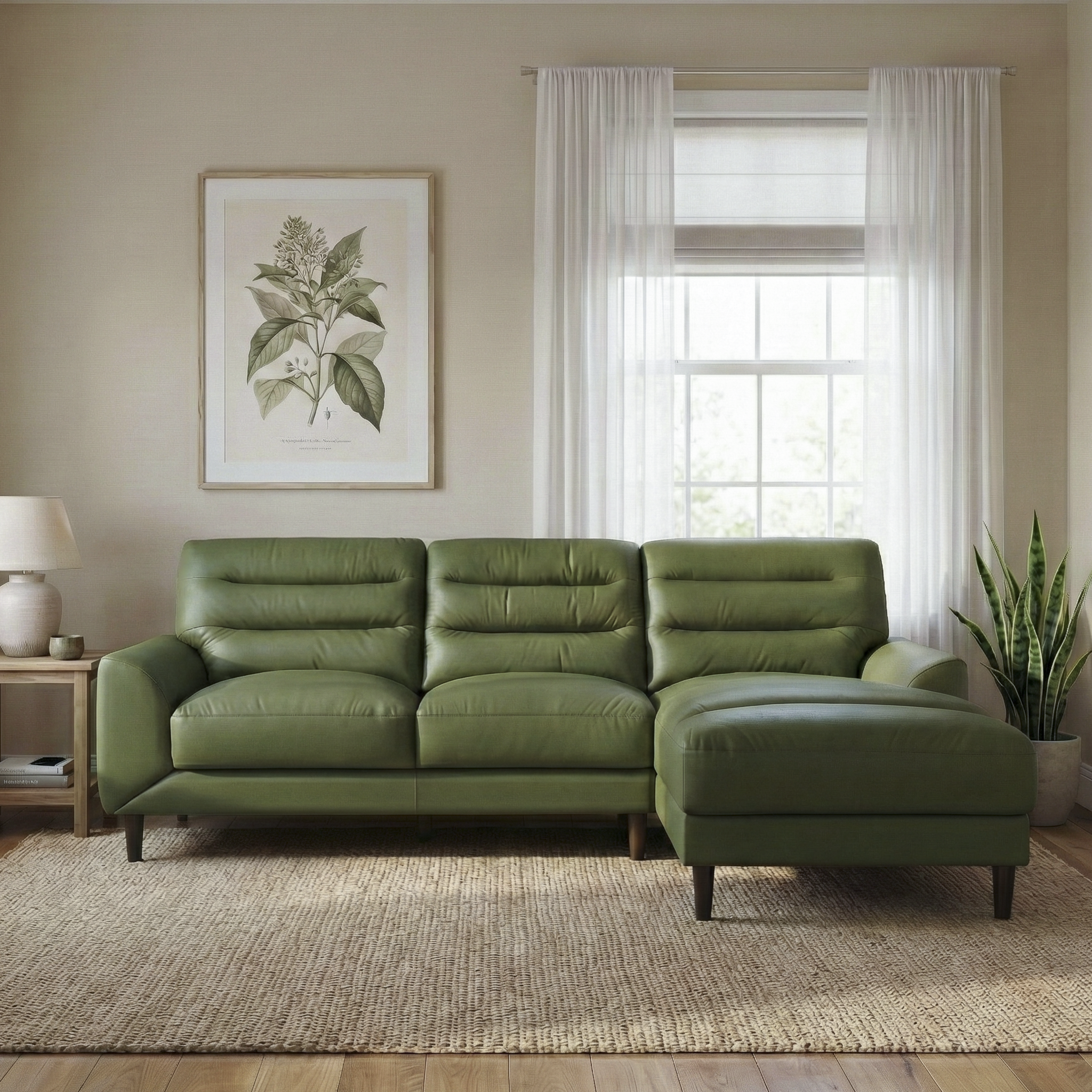 Claremont Top-Grain Leather Right Sectional Sofa