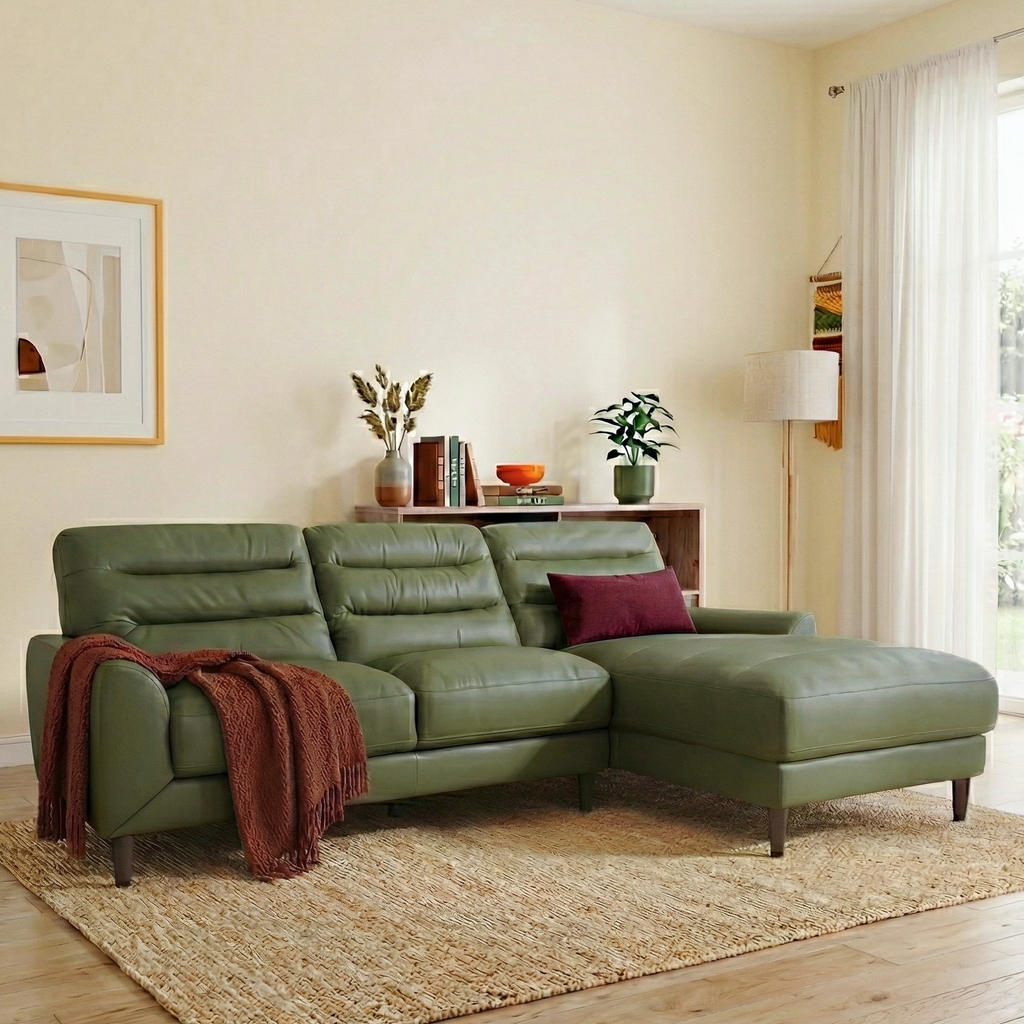Claremont Top-Grain Leather Right Sectional Sofa