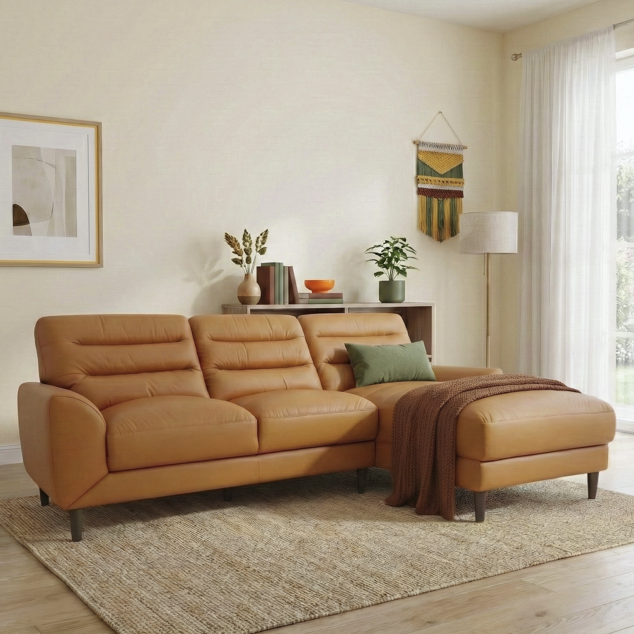 Claremont Top-Grain Leather Right Sectional Sofa