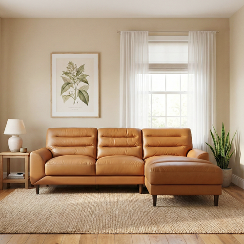 Claremont Top-Grain Leather Right Sectional Sofa
