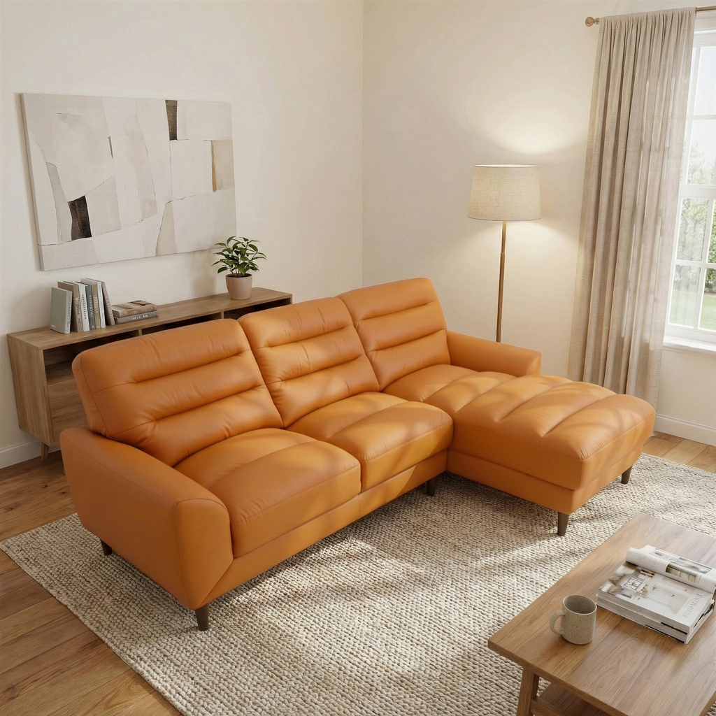 Claremont Top-Grain Leather Right Sectional Sofa