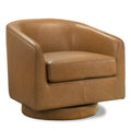 Clayton Tan Leather Swivel Chair