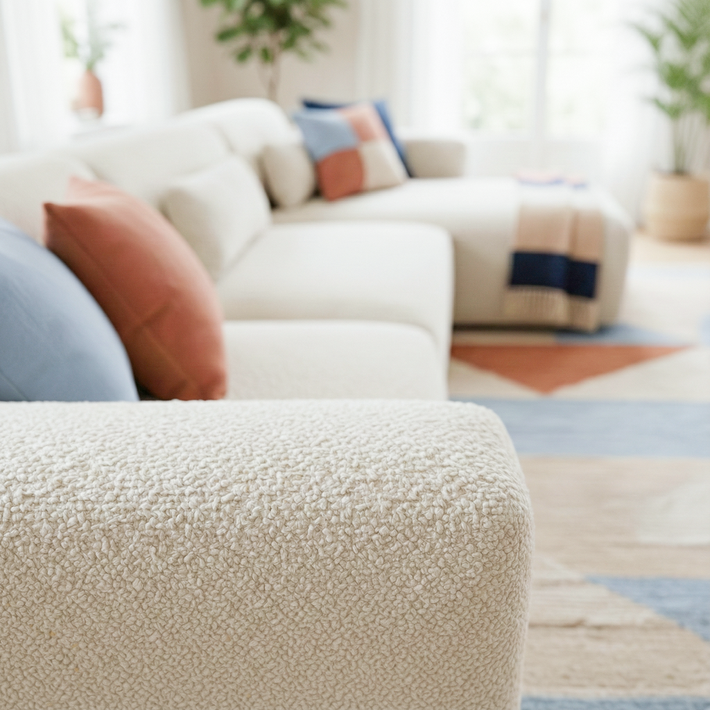 Havre 3-Piece Boucle Right-Facing Sectional Sofa