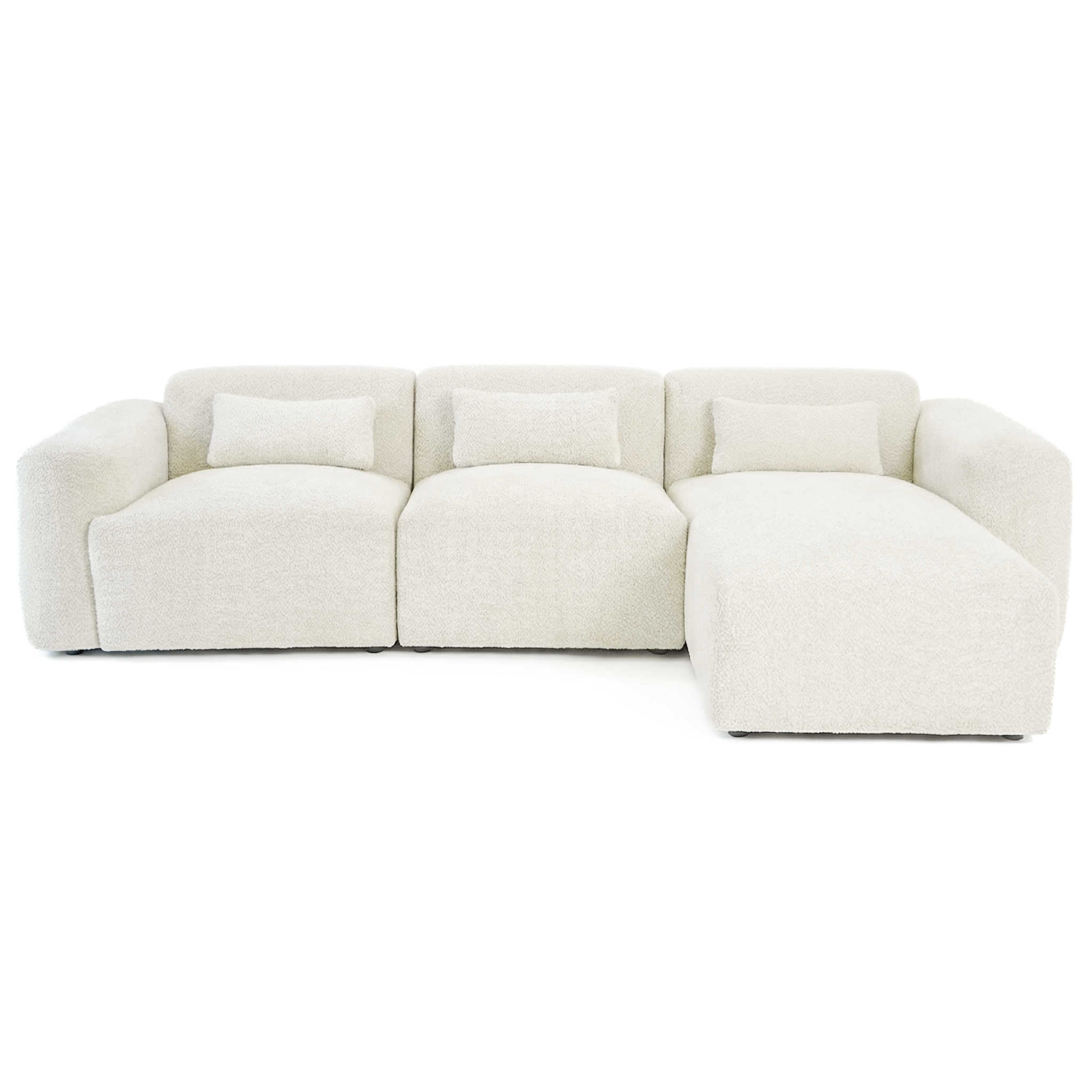 Havre 3-Piece Boucle Right-Facing Sectional Sofa