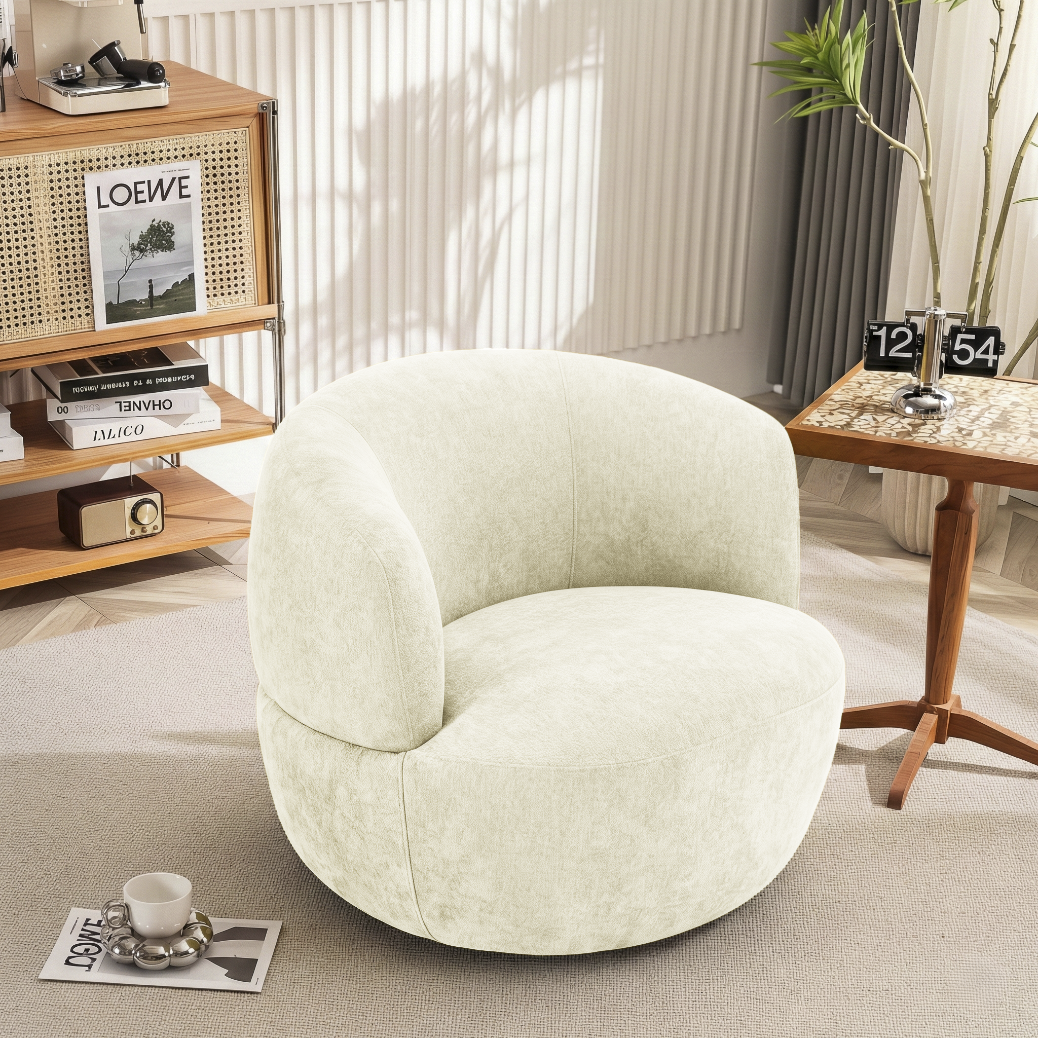 Tempe Chenille Swivel Chair