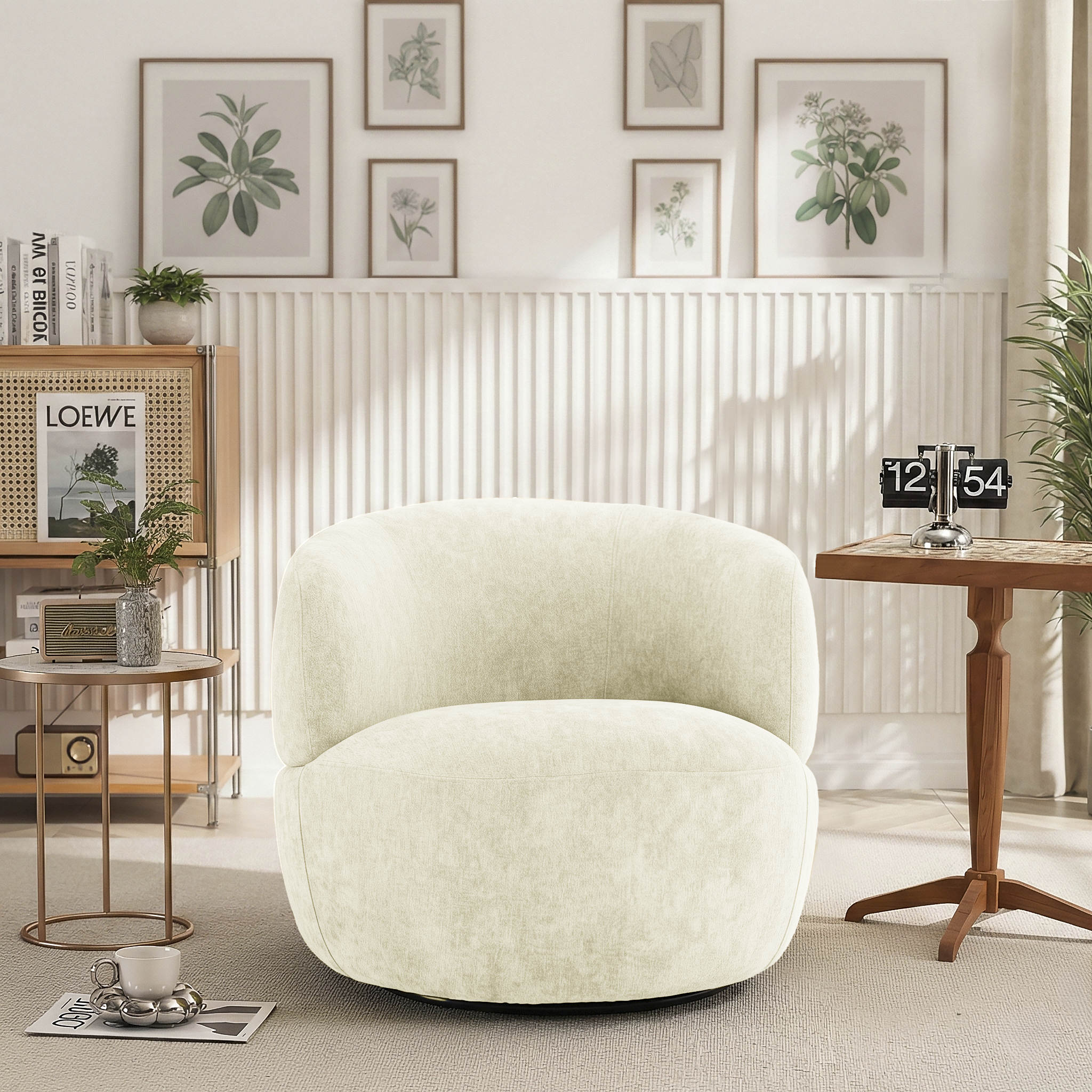 Tempe Chenille Swivel Chair