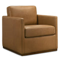 Corin Tan Leather Swivel Chair